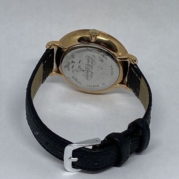 Fossil ES3707 Women's Black Leather Analog Dial Quartz Genuine Watch QB489 - Picture 10 of 12